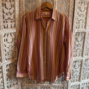 XiRENA Cotton Striped Button Down Size S Made in USA EUC